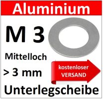 M3 Versand kostenlos Aluminum Scheibe