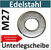M27 Versand kostenlos Edelstahl Scheibe