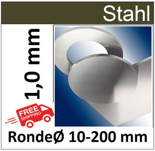 Stahl Ronde &Oslash;100mm 8147- SR100/0/1,0mm Versand kostenlos