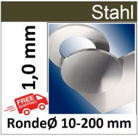 Stahl Ronde &Oslash;100mm 8147- SR100/0/1,0mm Versand...