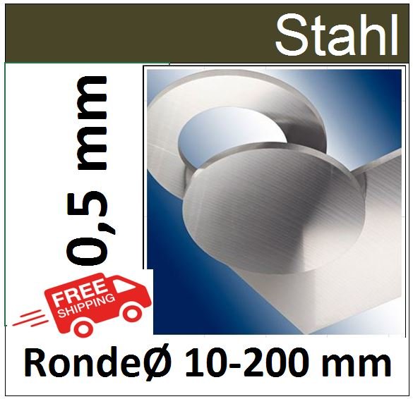 Edelstahl Federstahl Ronde Platte rund 0,25 x 84,26 mm 10 St 