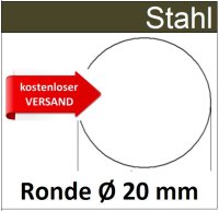 Stahl Ronde &Oslash;20mm 8150 SR20/0/0,5mm Versand...
