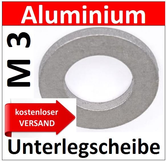 Messing Unterlegscheibe M 3  DIN 125 Kostenlos Versand  8159 MU/M3/1-3,2/0,5mm 