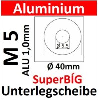 AU M5 Unterlegscheibe &Oslash;40mm 8161 AU40/1-5,5/1,0mm...