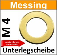 Unterlegscheibe Messing M4mm 8171 MU/1-M4mm kostenloser Versand