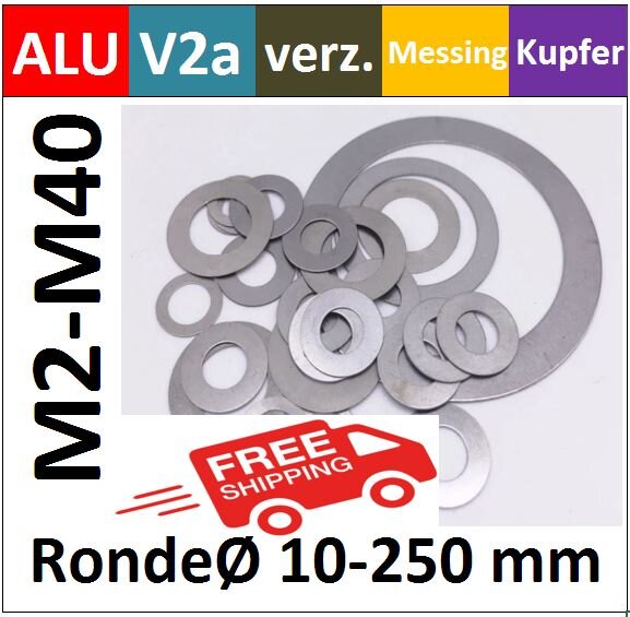 Unterlegscheibe Messing M14mm 8177 MU/1-M14mm kostenloser Versand