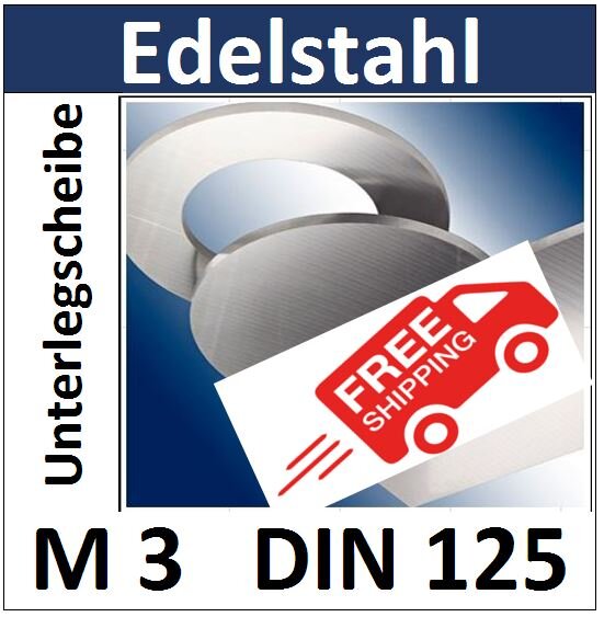 Unterlegscheibe Edelstahl M3mm 8178 EU/1-M3mm kostenloser Versand