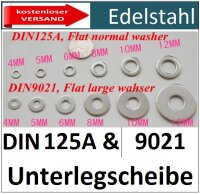 Unterlegscheibe Edelstahl M6mm 8181 EU/1-M6mm kostenloser Versand