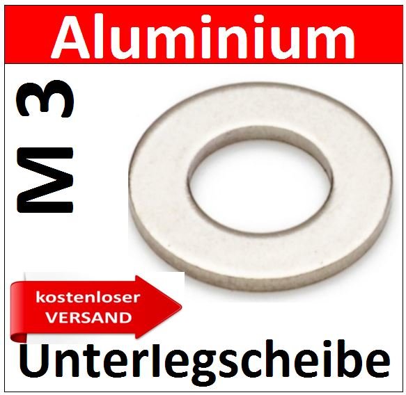 Unterlegscheibe Aluminium Ø30 M3mm 8205 AU/1-M3mm kostenloser Versand