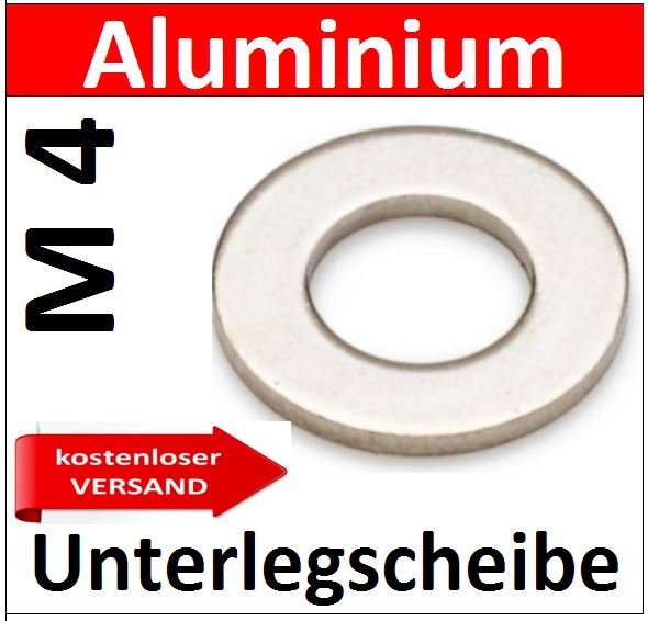 Unterlegscheibe Aluminium M4mm 8195 AU/1-M4mm kostenloser Versand