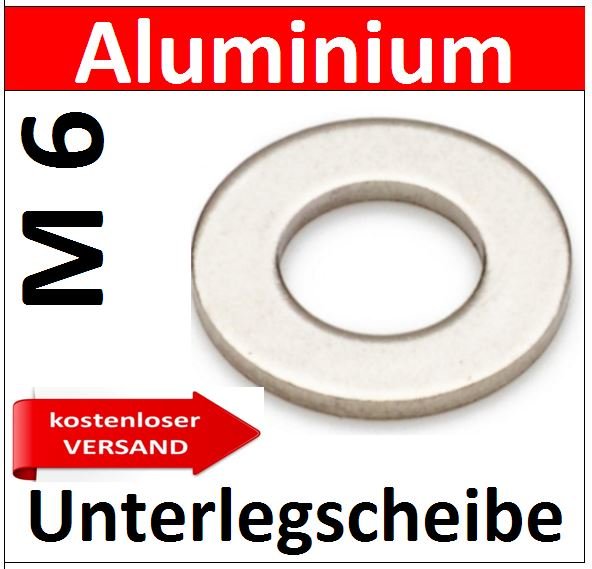 Unterlegscheibe Aluminium M6mm 8197 AU/1-M6mm kostenloser Versand