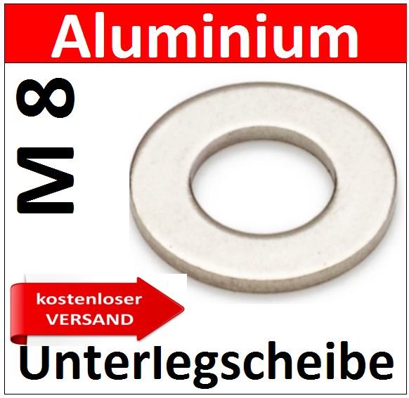 Unterlegscheibe Aluminium M8mm 8198 AU/1-M8mm kostenloser Versand