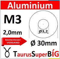 Unterlegscheibe Aluminium &Oslash;30 M3mm 8205 AU/1-M3mm...