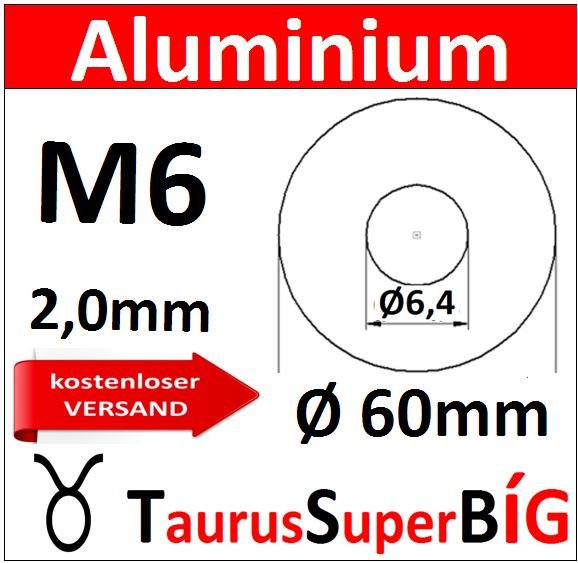 AU-SB M6 Unterlegscheibe Ø60mm 8208 AU-SB60/1-6,4/2,0mm SuperBig  kostenloser Versand