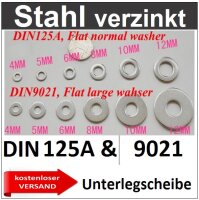 Unterlegscheibe verzinken Stahl M12mm 8224 SvU37/1-M12/3,0mm kostenloser Versand