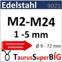Unterlegscheibe Edelstahl DIN 9021 EU12/1-4,3/1,0mm 8230 kostenloser Versand 3 St&uuml;ck
