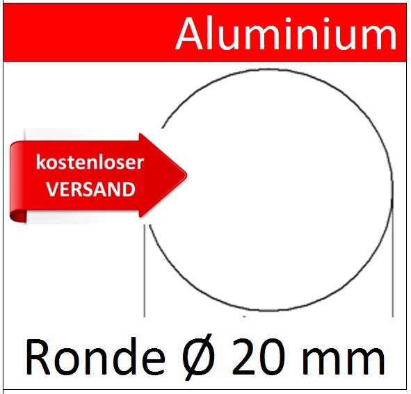 ALU Ronde &Oslash;20x3,0mm 8234-001 AR20/0/3,0mm  1 St&uuml;ck kostenloser Versand