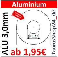 ALU Ronde &Oslash;100x3mm &Oslash;10,8mm1Loch 8252- AluUnterlegscheibe AR100/1/10,8/3,0mm taurusShop24_de