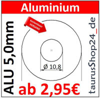 ALU Ronde &Oslash;100x5mm &Oslash;10,8mm1Loch 8256- AluUnterlegscheibe AR100/1/10,8/5,0mm taurusShop24_de