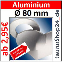 ALU Ronde &Oslash;80x8mm  1 St&uuml;ck &Oslash;10,8mm1Loch 8258- AluUnterlegscheibe AR80/1/10,8/8,0mm taurusShop24_de 