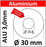 ALU Ronde Ø30x3mm Ø10,8mm1Loch 8259-...