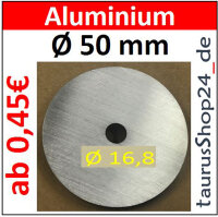 ALU Ronde &Oslash;50x3mm &Oslash;16,8mm1Loch 8281+V AluUnterlegscheibe AR50/1-16,8/3,0mm taurusShop24_de