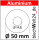 ALU Ronde &Oslash;50x3mm &Oslash;16,8mm1Loch 8281+V AluUnterlegscheibe AR50/1-16,8/3,0mm taurusShop24_de