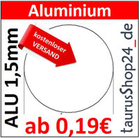 ALU Ronde &Oslash;10mm 1 St&uuml;ck 8283 AR10/0/1,5mm blechWelt24_de Scheibe Platte Rund Blech