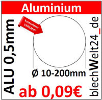 ALU Ronde &Oslash;10-200x1,0mm 1 St&uuml;ck 8284 blechwelt24_de kostenloser Versand