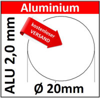 ALU Ronde &Oslash;20mm 25 St&uuml;ck 8285 AR20/0/2,0mm...