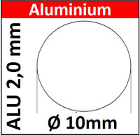 ALU Ronde &Oslash;10mm 1 St&uuml;ck 8286 AR10/0/2,0mm...