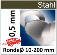 Edelstahl Ronde &Oslash;0mm 8288 1 Stck. ER0/0/0,5mm Versand kostenlos