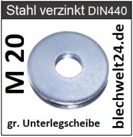 Unterlegscheibe verzinken Stahl DIN 440  9310 Versand...