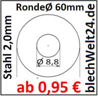 StahlRonde &Oslash;60x4mm 9250 SR60/1-8,8/2,0 mm 1...
