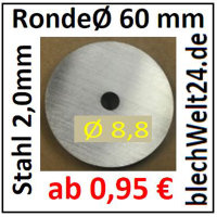 StahlRonde &Oslash;60x4mm 9250 SR60/1-8,8/2,0 mm 1 St&uuml;ck blechWelt24.de