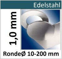 Edelstahl Ronde &Oslash;100mm 9003 ER100/0/1,0mm blechWelt24_de  1 St&uuml;ck Vk 1,0mm