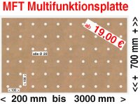 Lochrasterplatte 120 cm x 70 cm Arbeitsplatte Werkbank MFT CNC gefr&auml;st