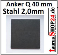 Stahl Ankerplatte Q-40 x2mm 0Loch  Ronde 1179 SA40/2/0...